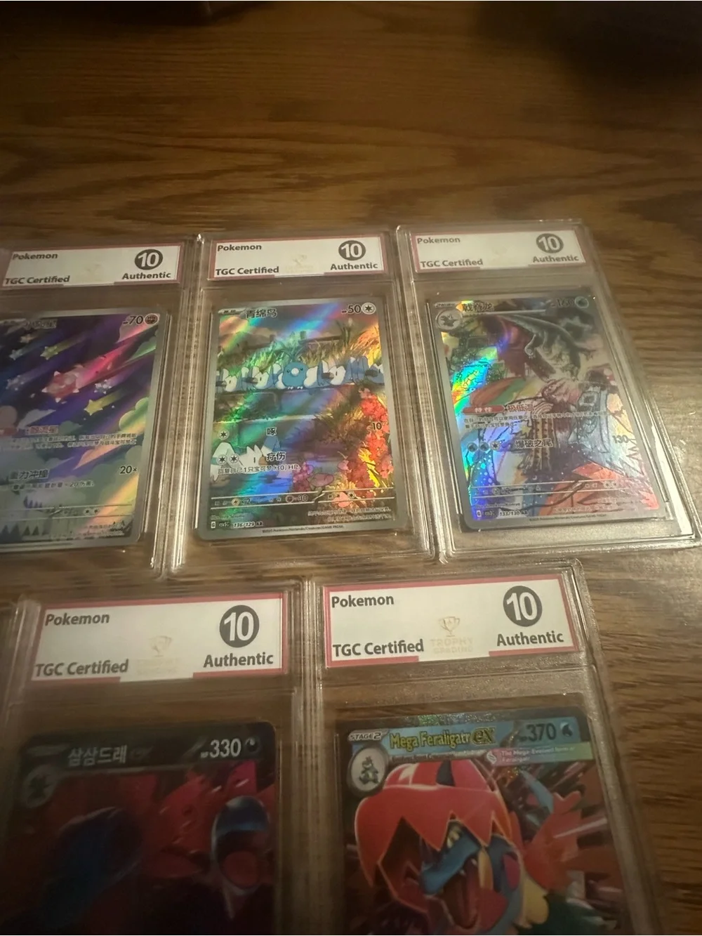 Pokemon Lot Of 11 TGC Certified Authentic Grade 10 Free Shipping china India mix